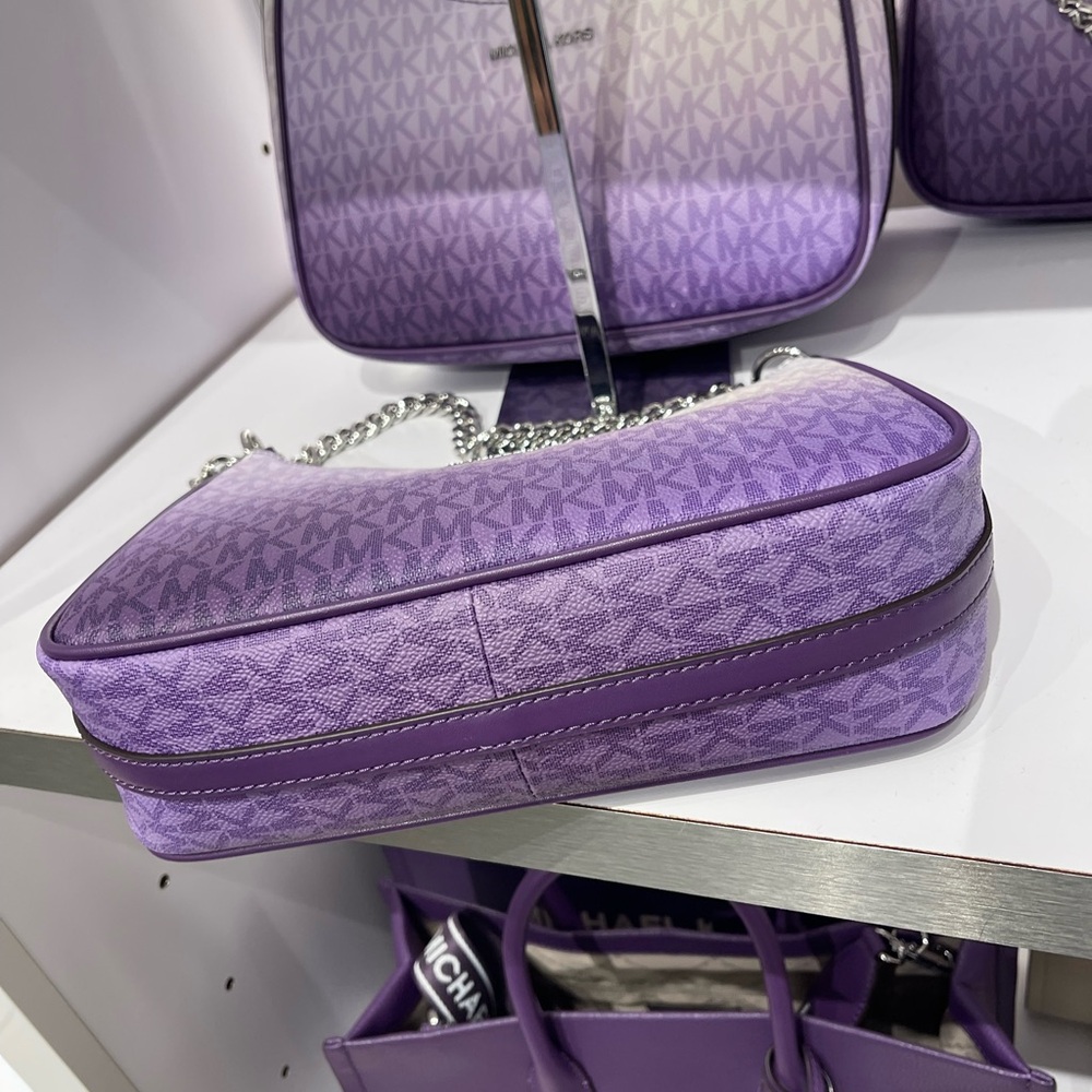 Michael Kors Jet Set Lg Women Pochette Ombré Logo Crossbody XBody Dark Purple
NW - Picture 15 of 16